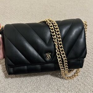 Victoria secret Black Quilted Chain Shoulder Bag